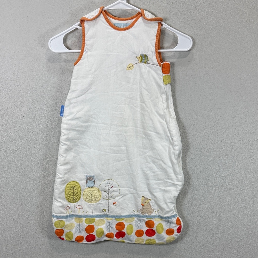 Grobag Kids Sleeveless sleep sack Owl forest friends Design - White‎ and Orange